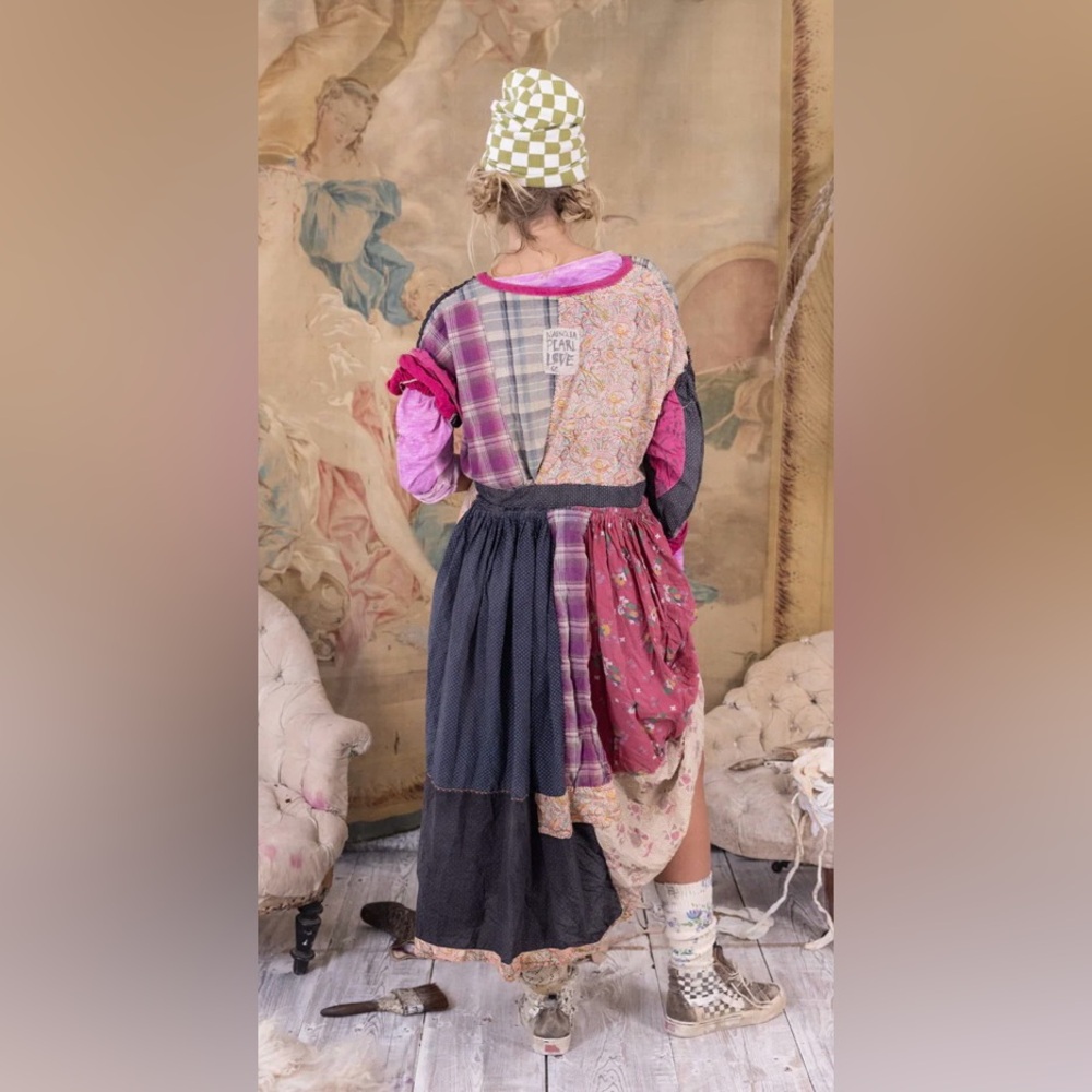 Magnolia Pearl Searcy Patchwork Dress 1013-Berry Berry Plaid - Picture 2 of 5